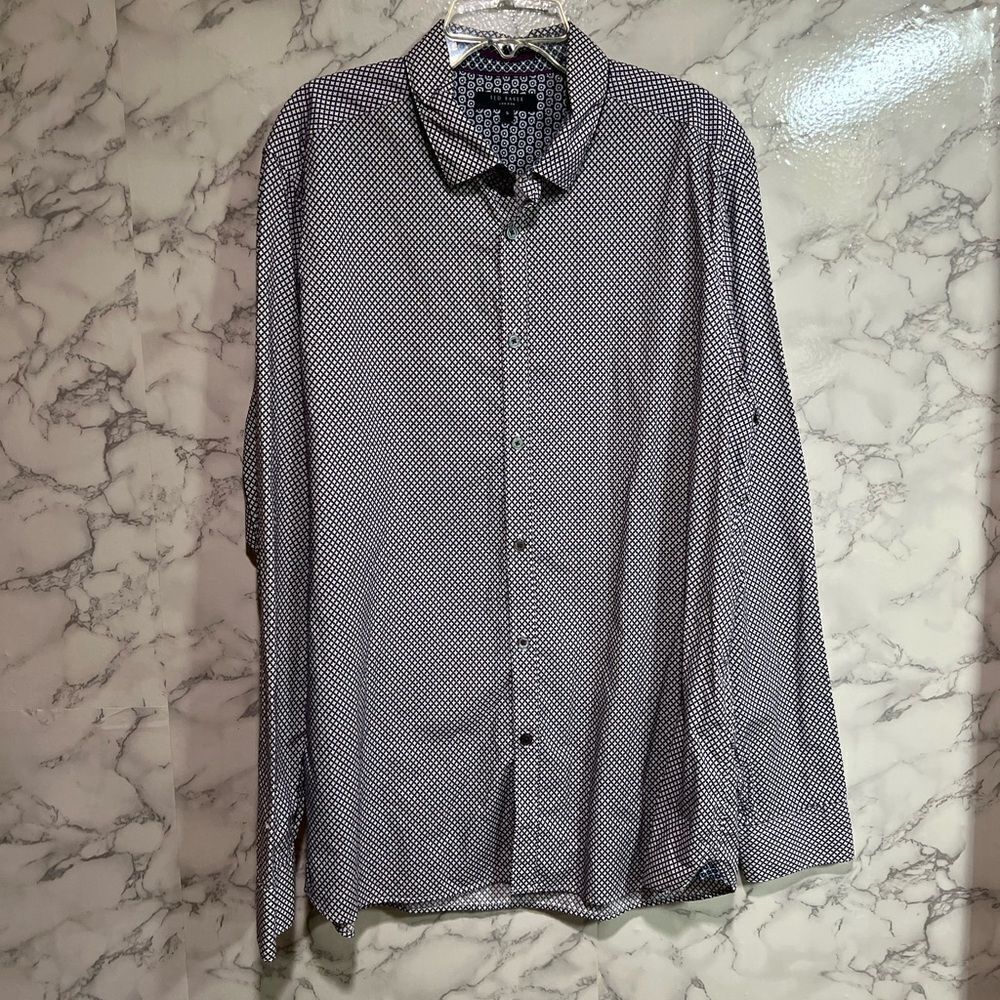 Ted Baker London Long Sleeve Circle Geo Print Shirt Size Mens S